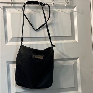 Steve Madden Black Crossbody Bag with Metal Nameplate